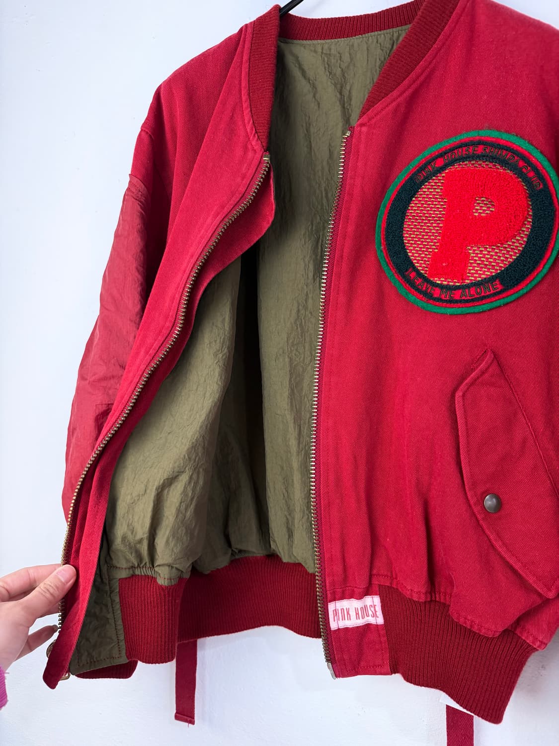 핑크하우스 나일론 믹스 봄버 상품이미지3