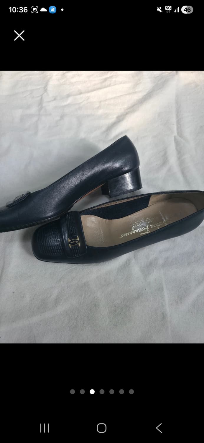 Ferragamo 페라가모 블랙 로퍼 B37 가죽235 상품이미지3