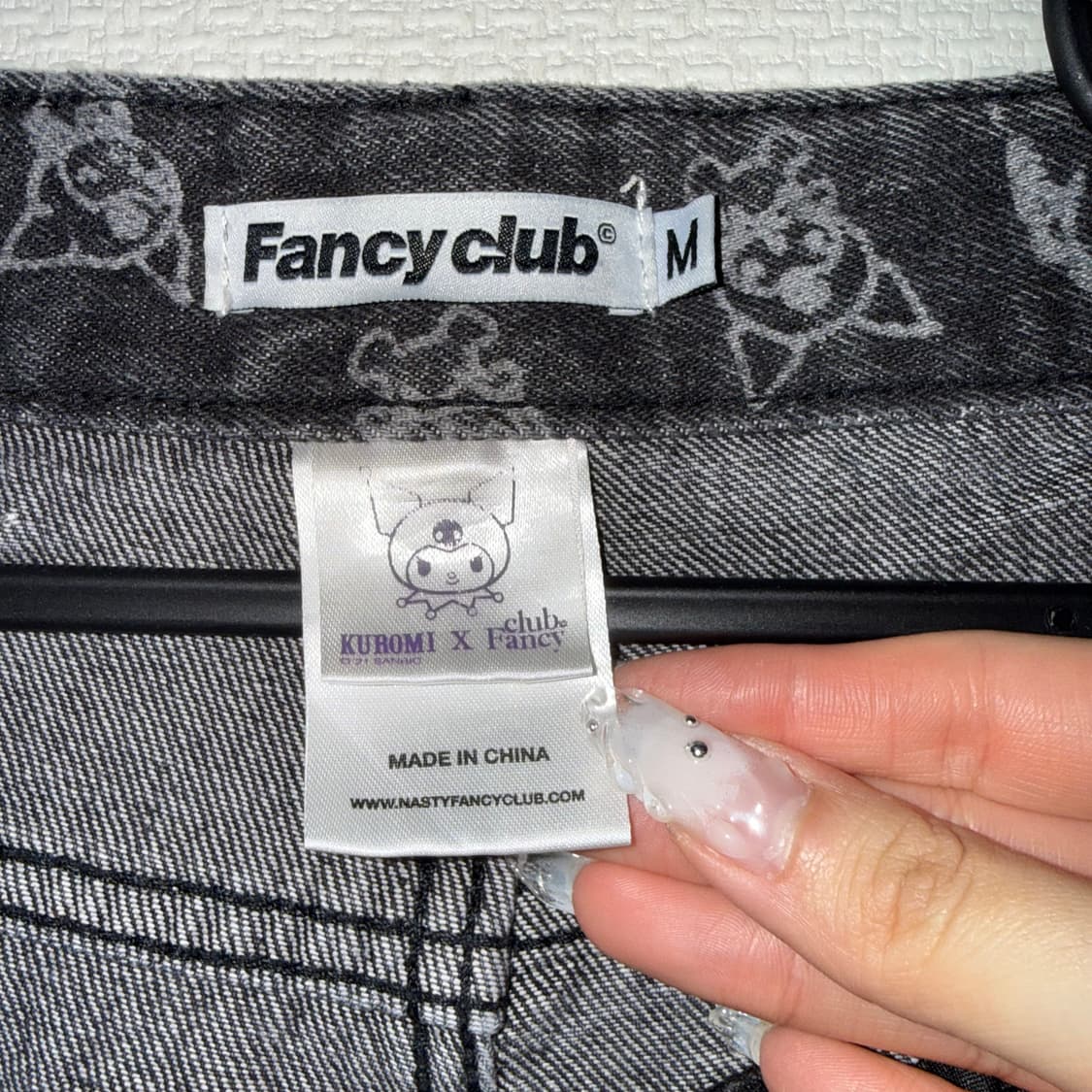 네스티 팬시클럽 쿠로미 데님 팬츠 블랙 M 상품이미지4