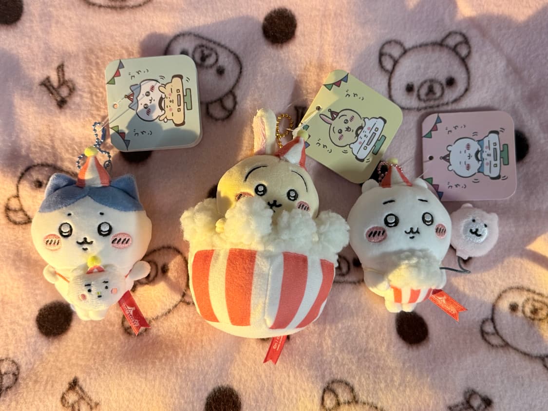 치이카와 놀이동산 인형 키링 3종 SET 상품이미지1