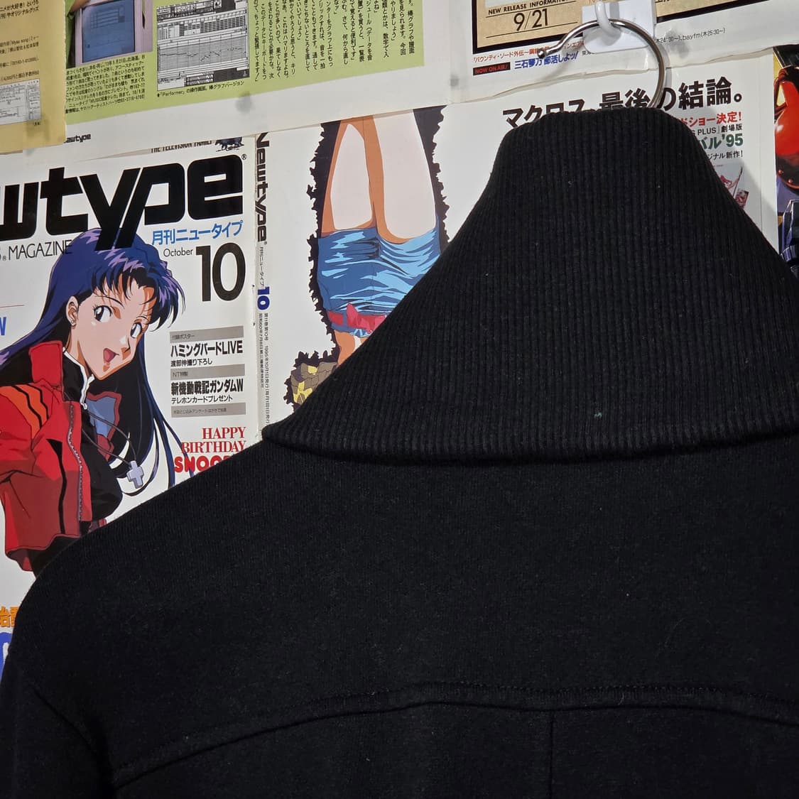 JPN 락시크 블랙 하이넥 버튼 기모 코튼 집업 상품이미지6