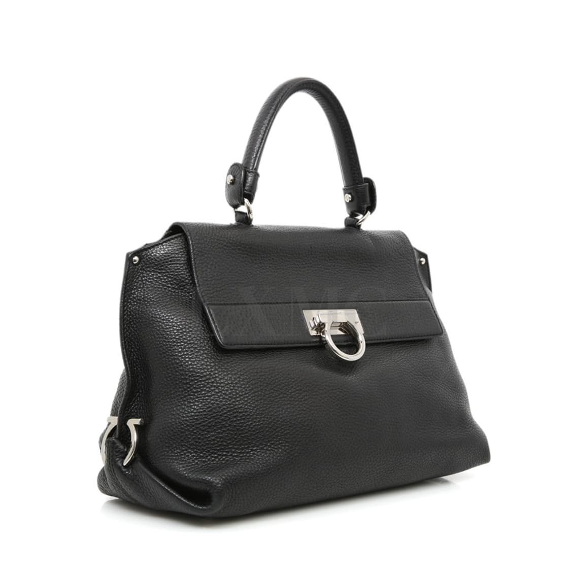 페라가모 소피아 블랙 간치니 토트 플랩 숄더백 21-A896 상품이미지3
