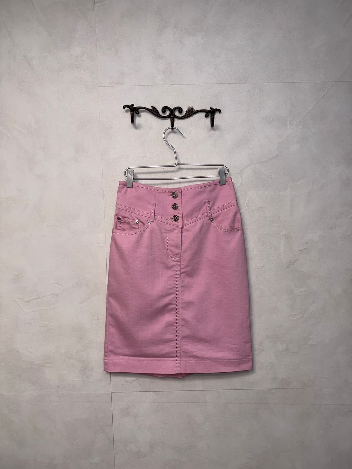 Luisa Spagnoli baby pink button midi sk 상품이미지1