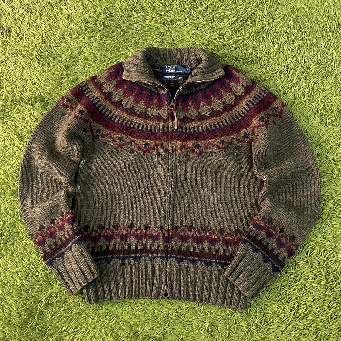 폴로 노르딕 핸드 니트 집업 상품이미지2