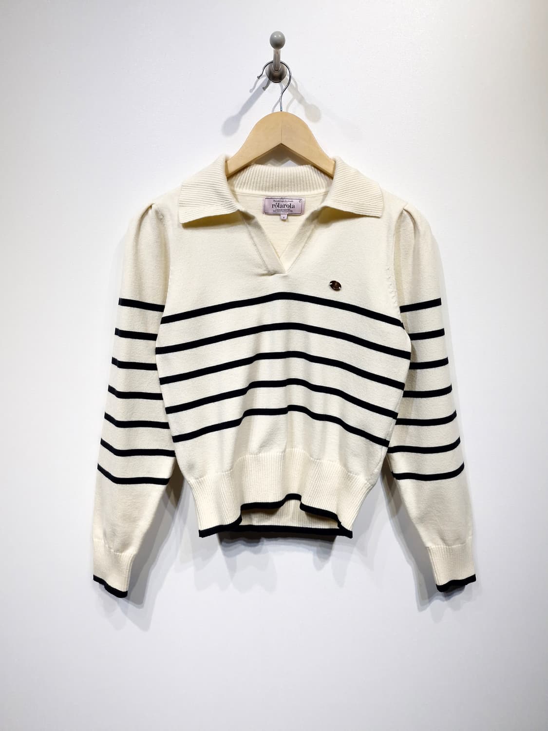 rolarola 로라로라 퍼프슬리브 스트라이프 니트(F) 상품이미지3