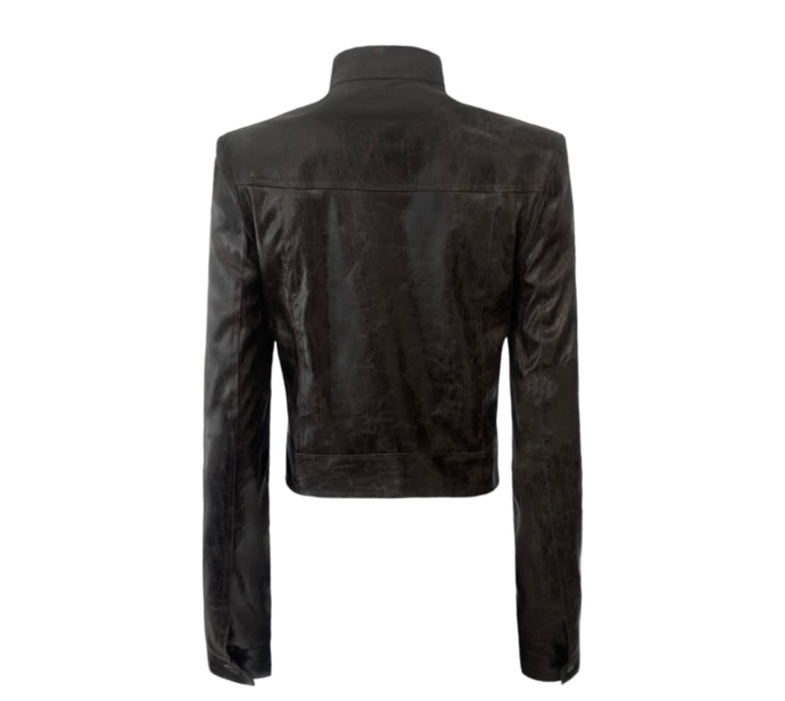 보헤미안서울 빈티지 레더 숏 자켓 브라운 상품이미지2