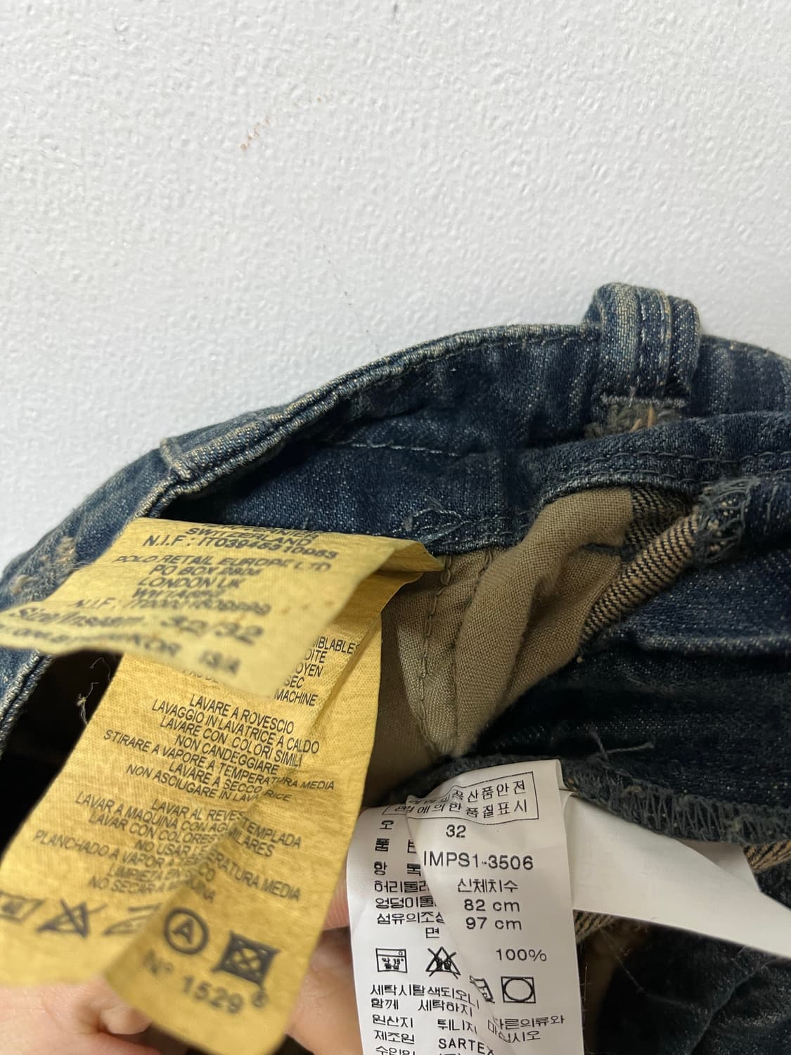 32 폴로 랄프로렌 카고 와이드 데님 청바지 정품 상품이미지5