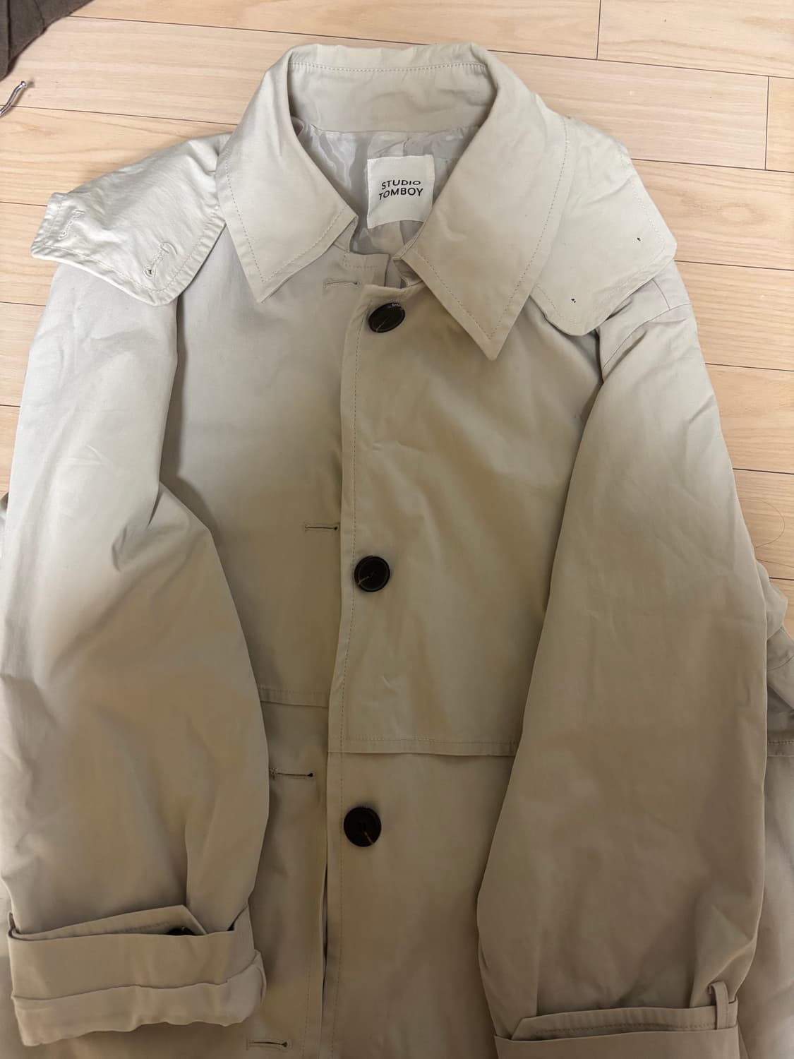 스튜디오 톰보이 트렌치 후디 코트 상품이미지3