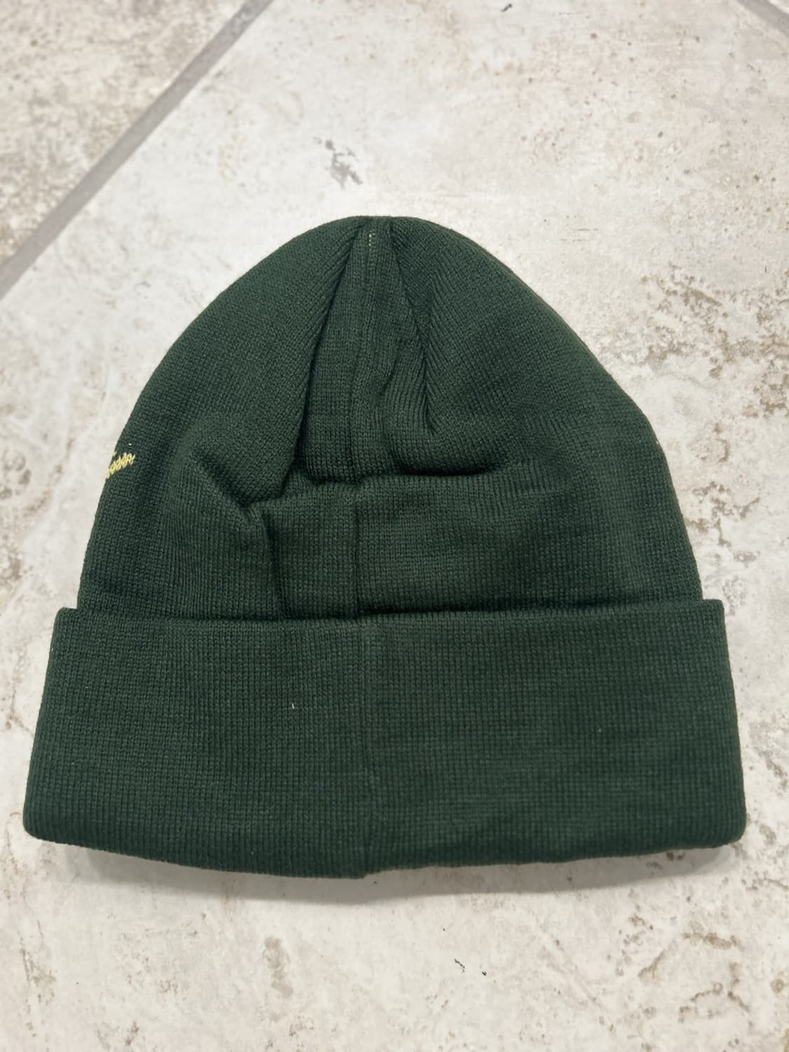 아크테릭스 로고 니트 비니 다크그린/옐로우 상품이미지2