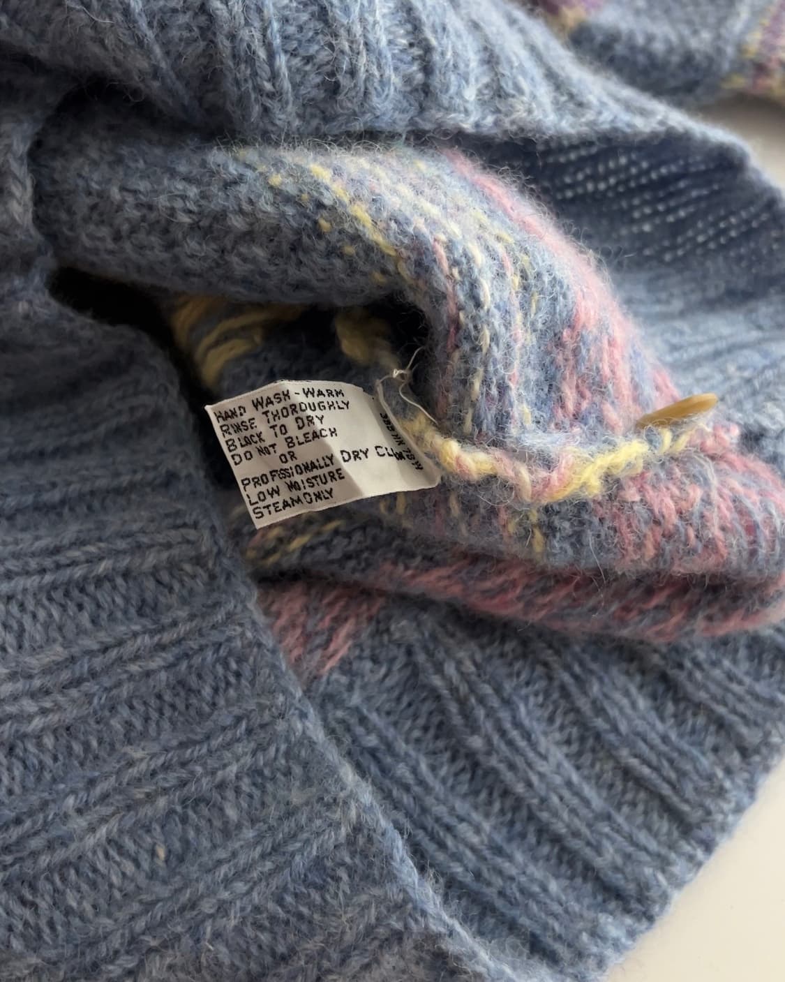 엘엘빈 셰틀랜드 울 숄카라 빈티지 패턴 니트 M 상품이미지6