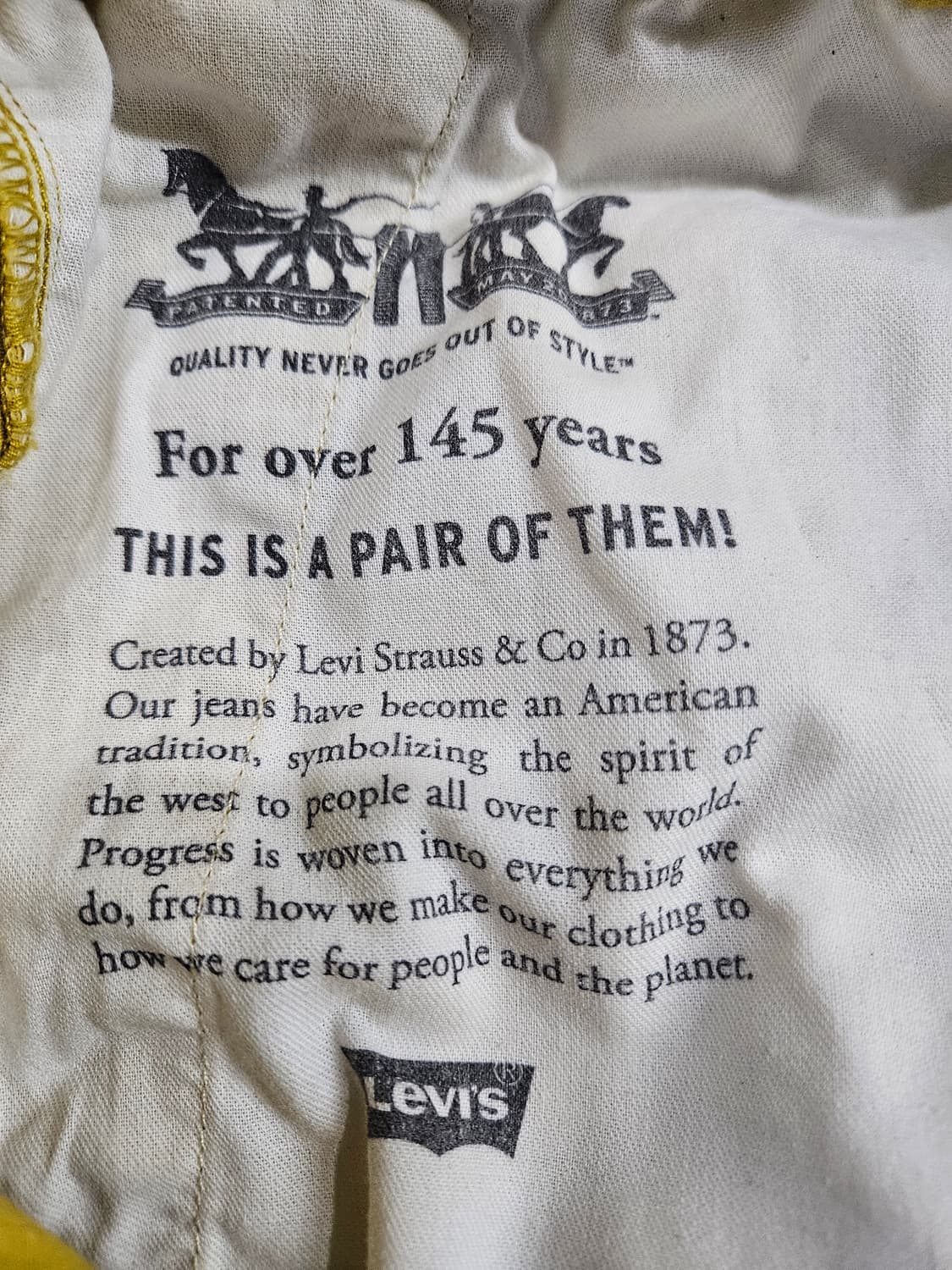 리바이스 옐로우 남성 허리 38~40 반바지  상품이미지3