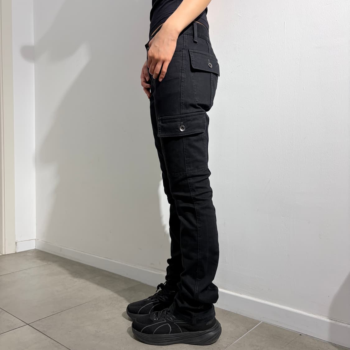 shellac 흑청 데님 카고 팬츠 상품이미지2