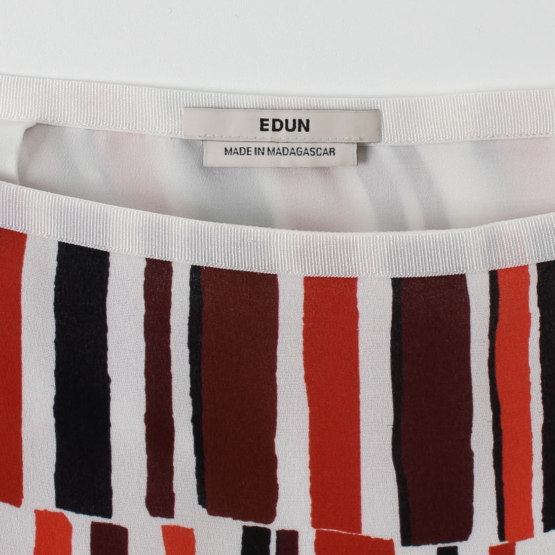 에둔 Edun 실크 레이어드 트임 슬릿 패턴 스커트 상품이미지2