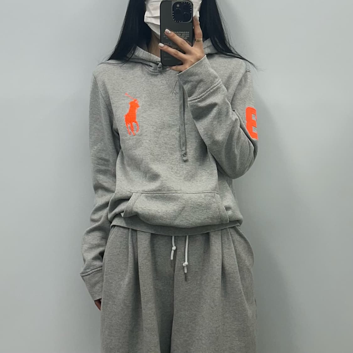 폴로 랄프로렌 빅포니 그레이 후드티 상품이미지1