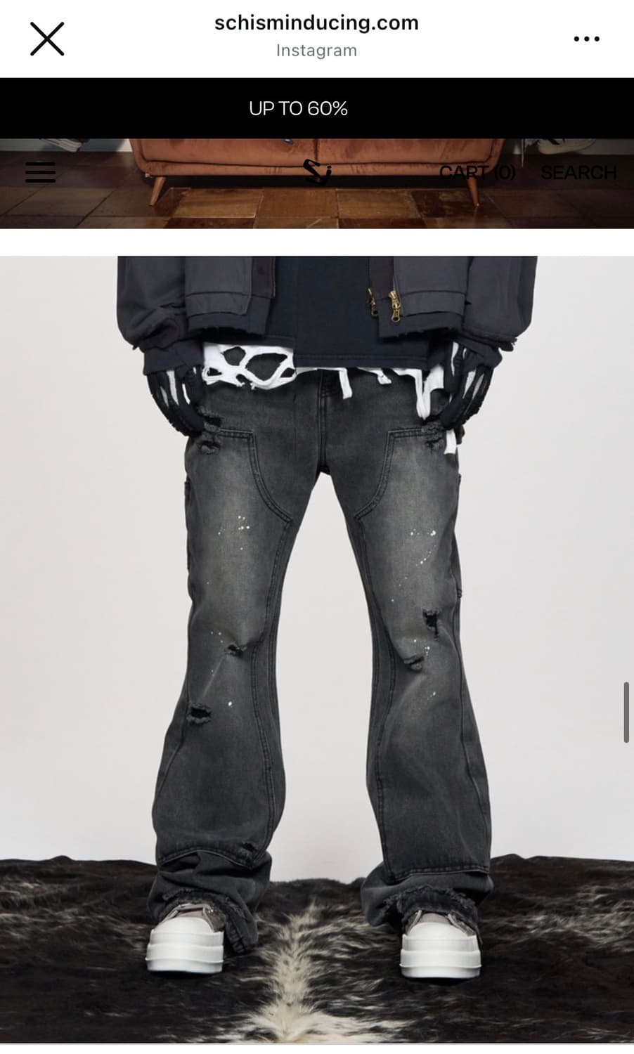 스키즘 인듀싱 DOUBLE KNEE BOOT CUT JEANS 판매합니다 상품이미지1