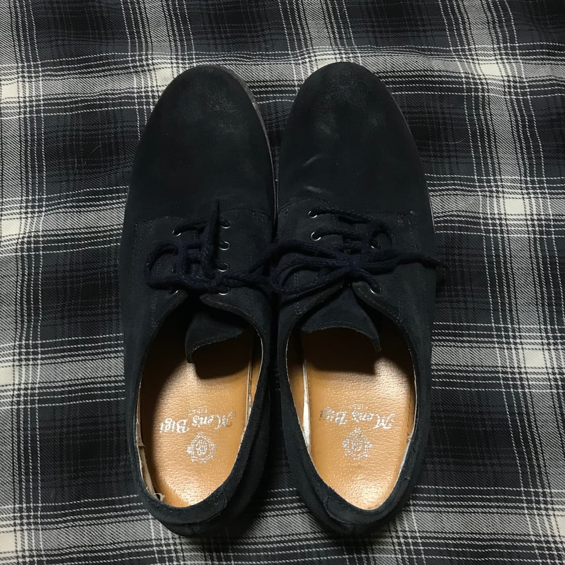 재팬 90s men’s bigi 네이비 누벅 스웨이드 더비슈즈 상품이미지3