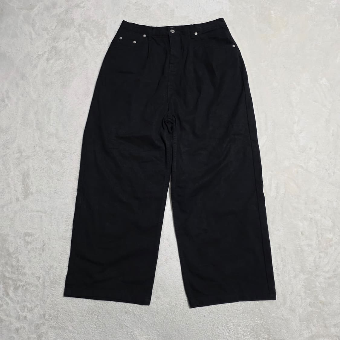 (M)공용 프로메나드 블랙 와이드 팬츠 상품이미지1