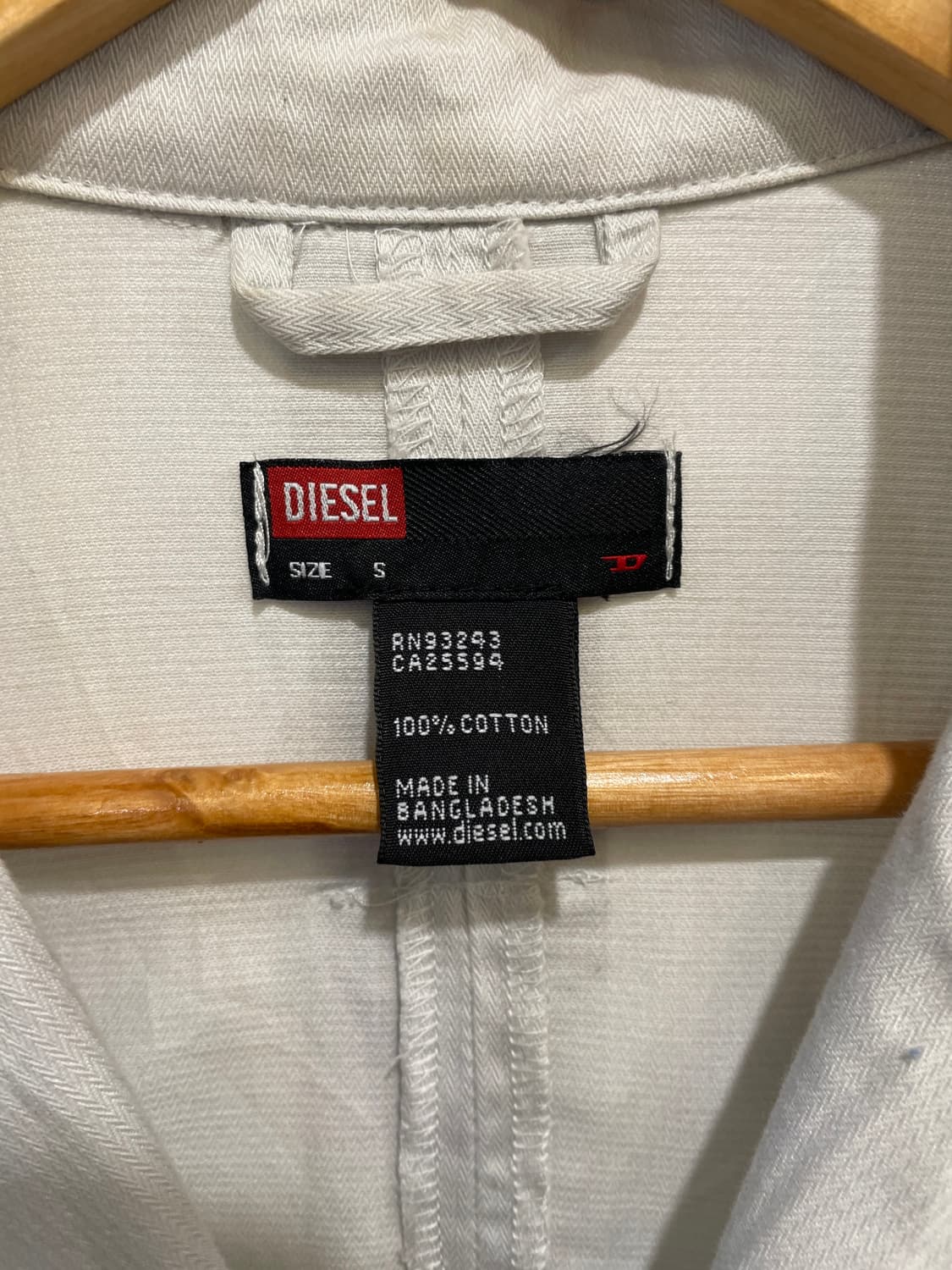 diesel 디젤 레드 포인트 화이트 자켓 상품이미지4