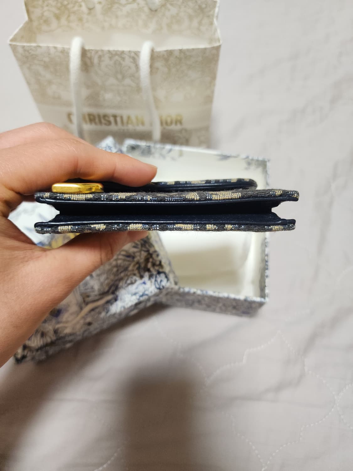 [풀박스]디올 오블리크 새들 카드지갑 상품이미지8