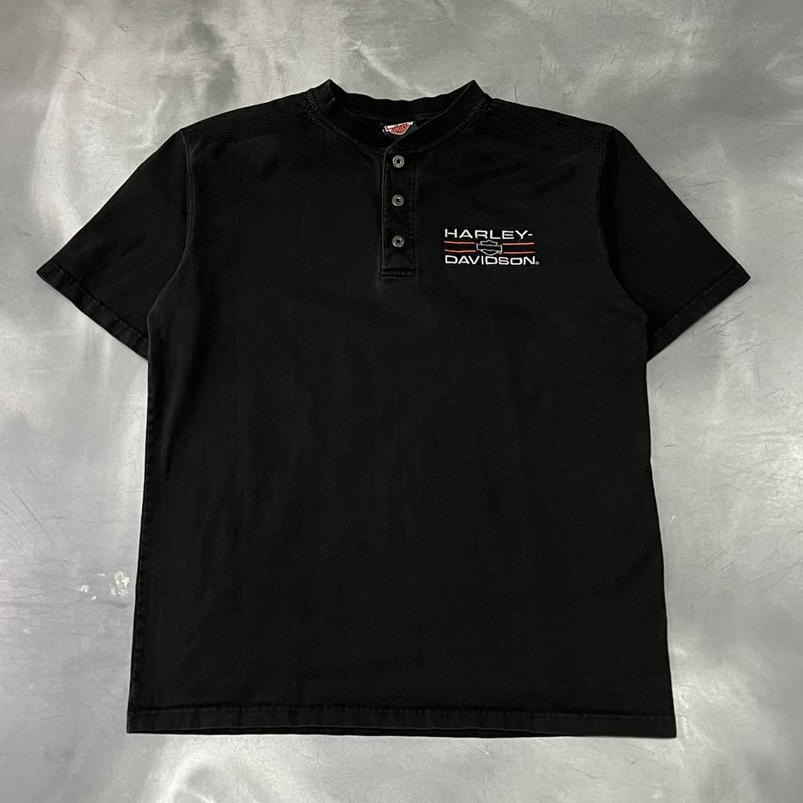  할리데이비슨 자수로고 헨리넥 반팔티 y15701 상품이미지1