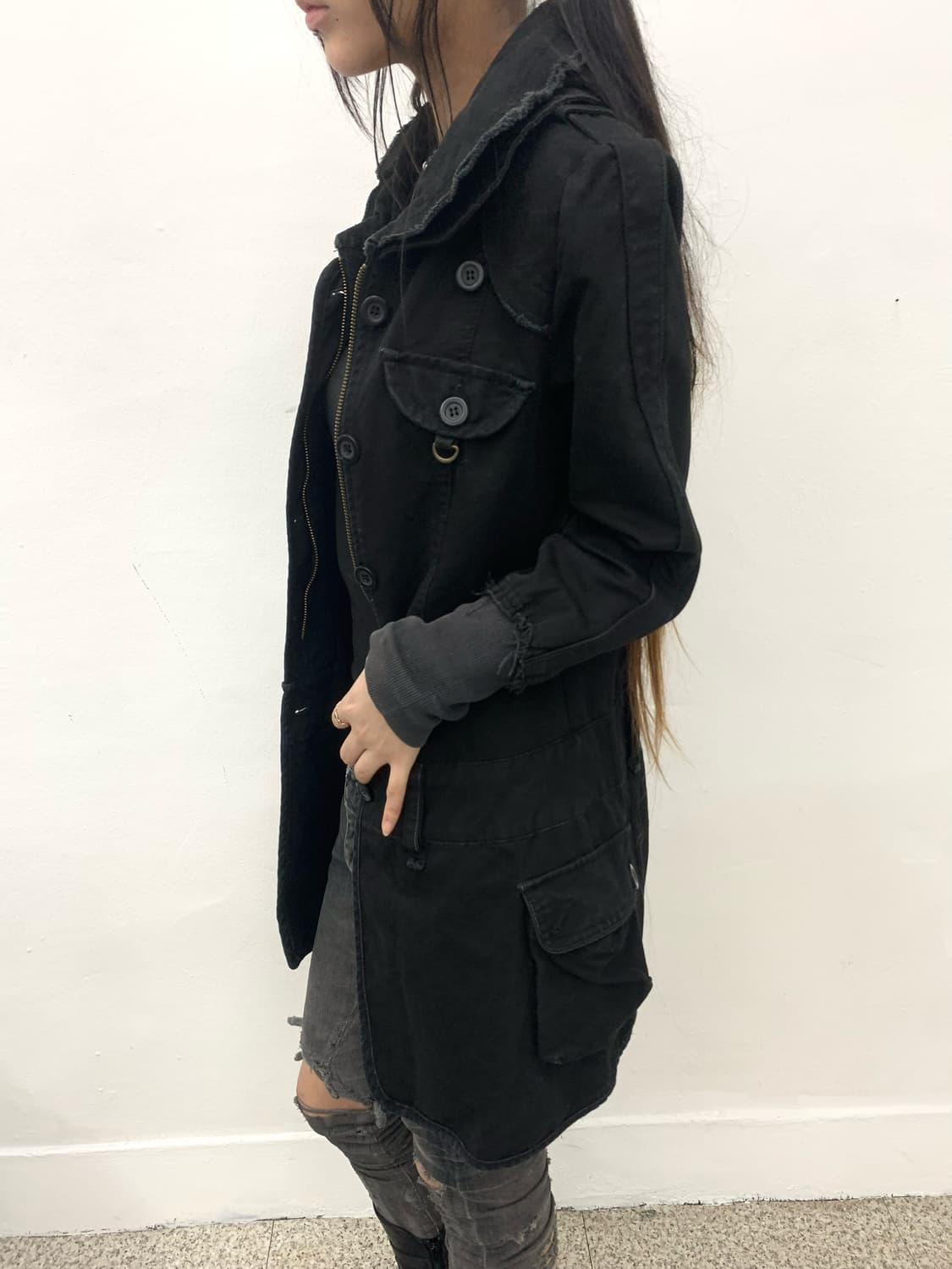 Spinash grunge pocket detail ribbed jack 상품이미지2