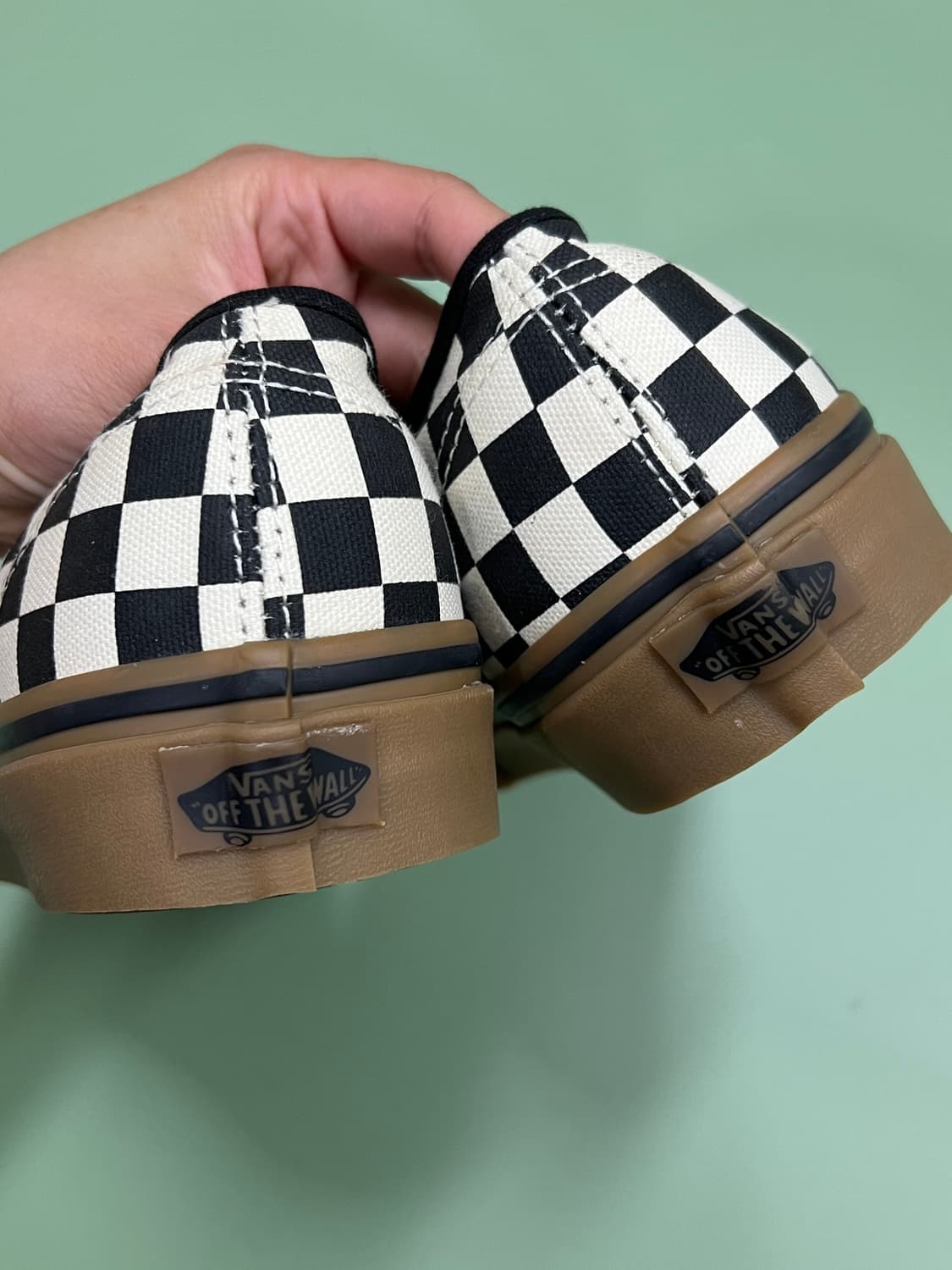 (265) 반스 어센틱 체커보드 화이트/블랙/검솔 상품이미지5