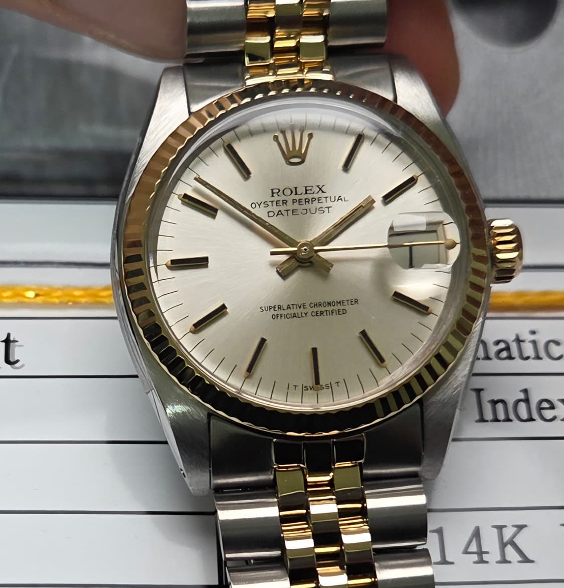 레어] 롤렉스 데이저스트 6827 14K콤비 레일로드 쥬빌리줄 (감정서  상품이미지2
