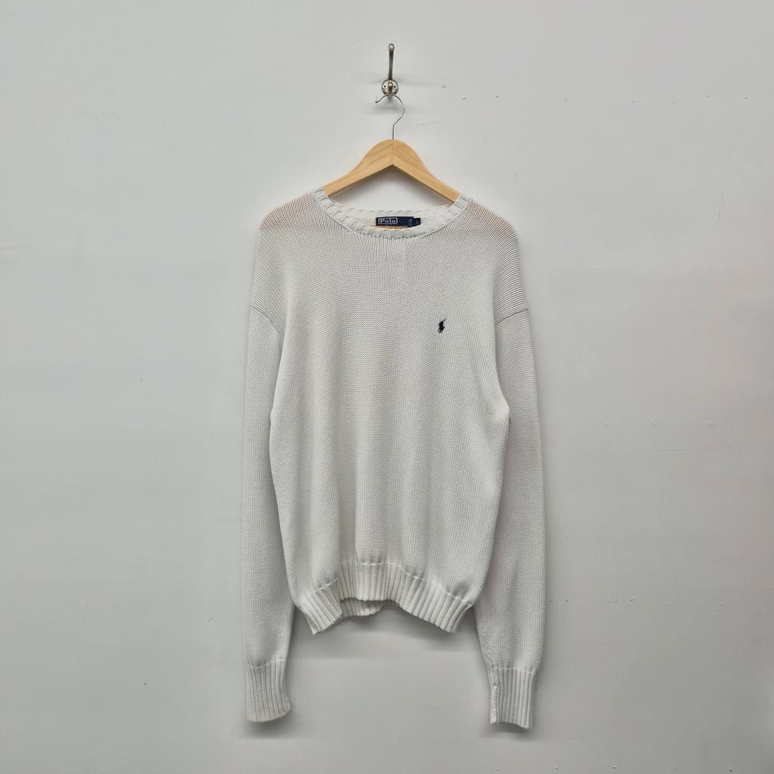 폴로 랄프로렌 화이트 니트 스웨터 남녀공용 L 상품이미지1