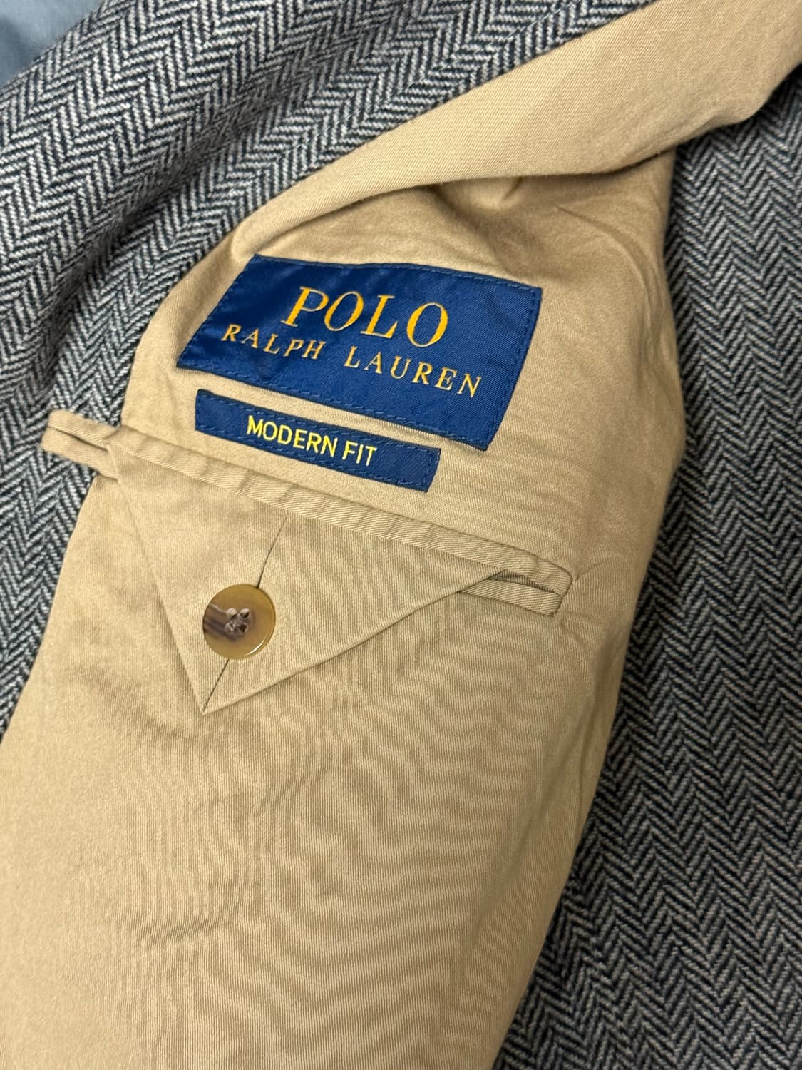 폴로 헤링본 울 블렌드 스포츠자켓 42R 상품이미지5