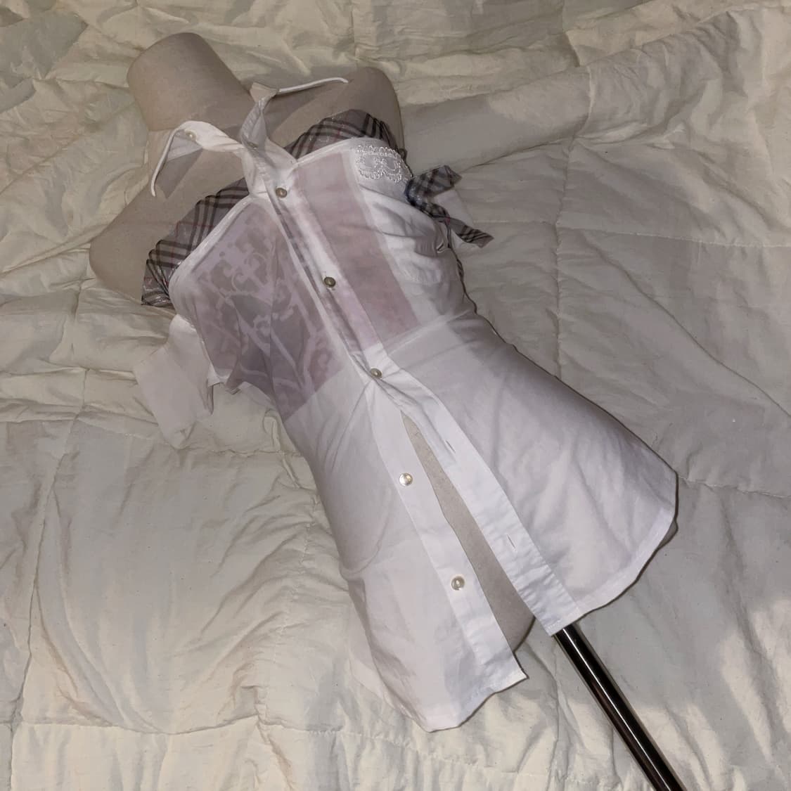 빈티지 홀터 셔츠 커스텀 홀터 셔츠 양산형 달천깔 페어리 셔츠 히메갸루 상품이미지2