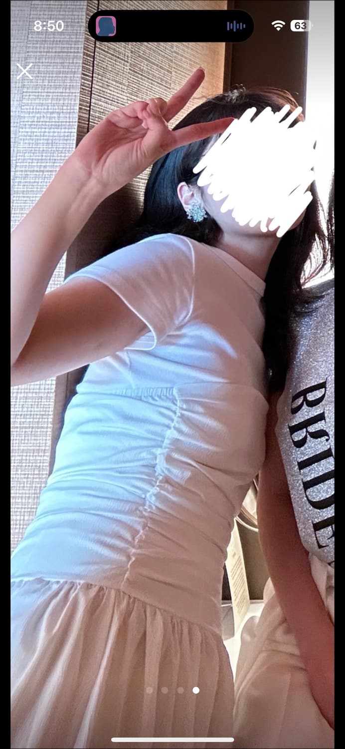 튜브탑 셔링 롱원피스 상품이미지4