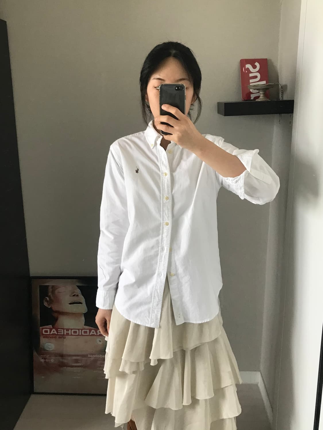 폴로 랄프로렌 포니 로고 화이트 셔츠 상품이미지4