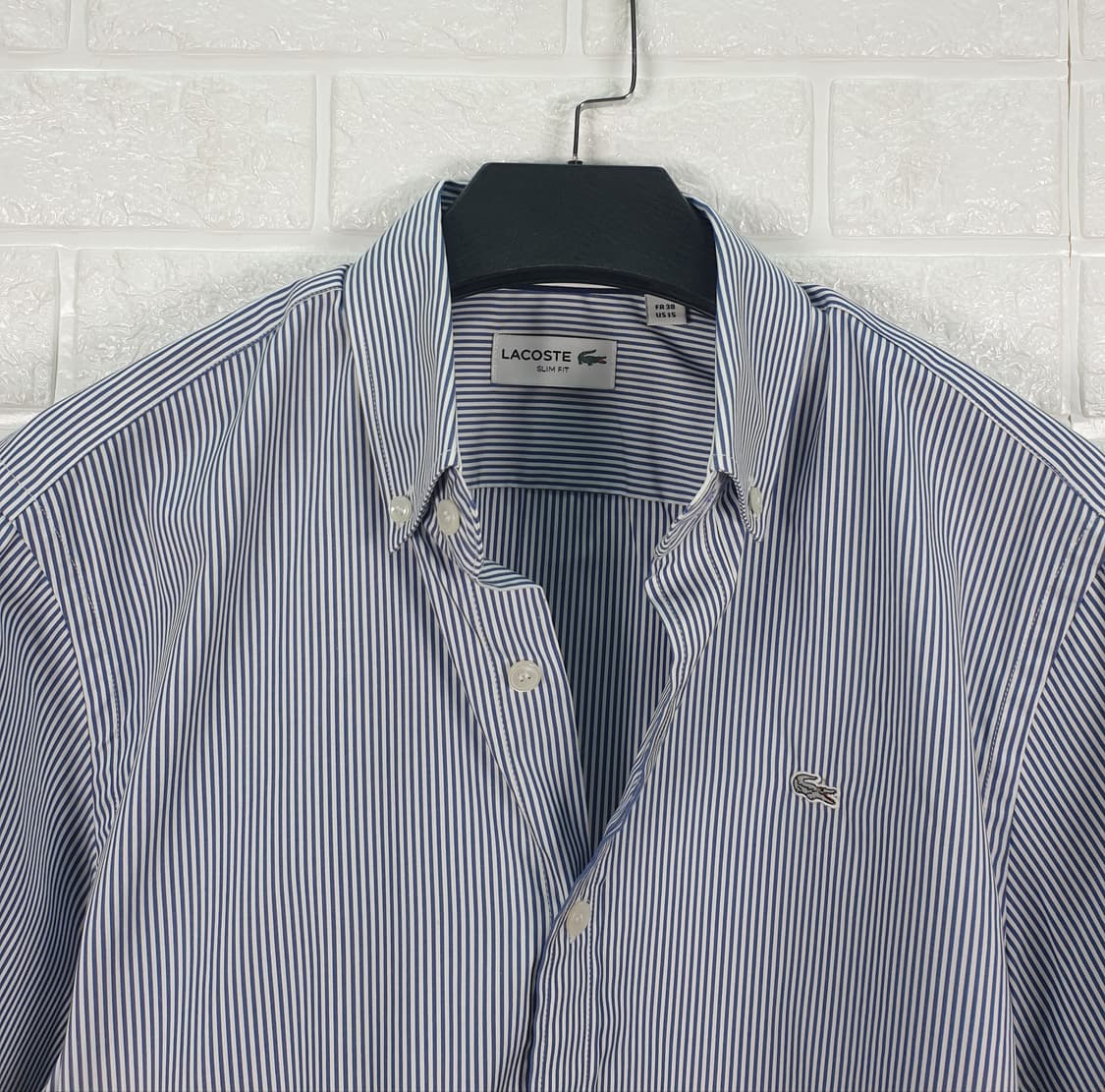 [95]라코스테 슬림핏 스트라이프 셔츠 상품이미지4