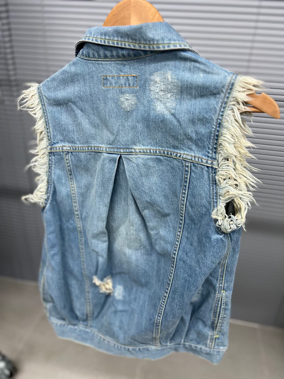 워싱청조끼  상품이미지2