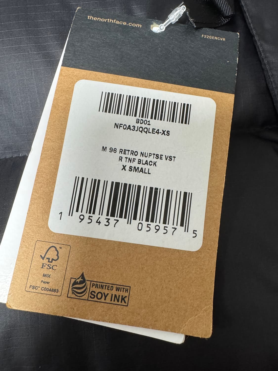 [XS] 노스페이스 1996 레트로 눕시 베스트 블랙 상품이미지2