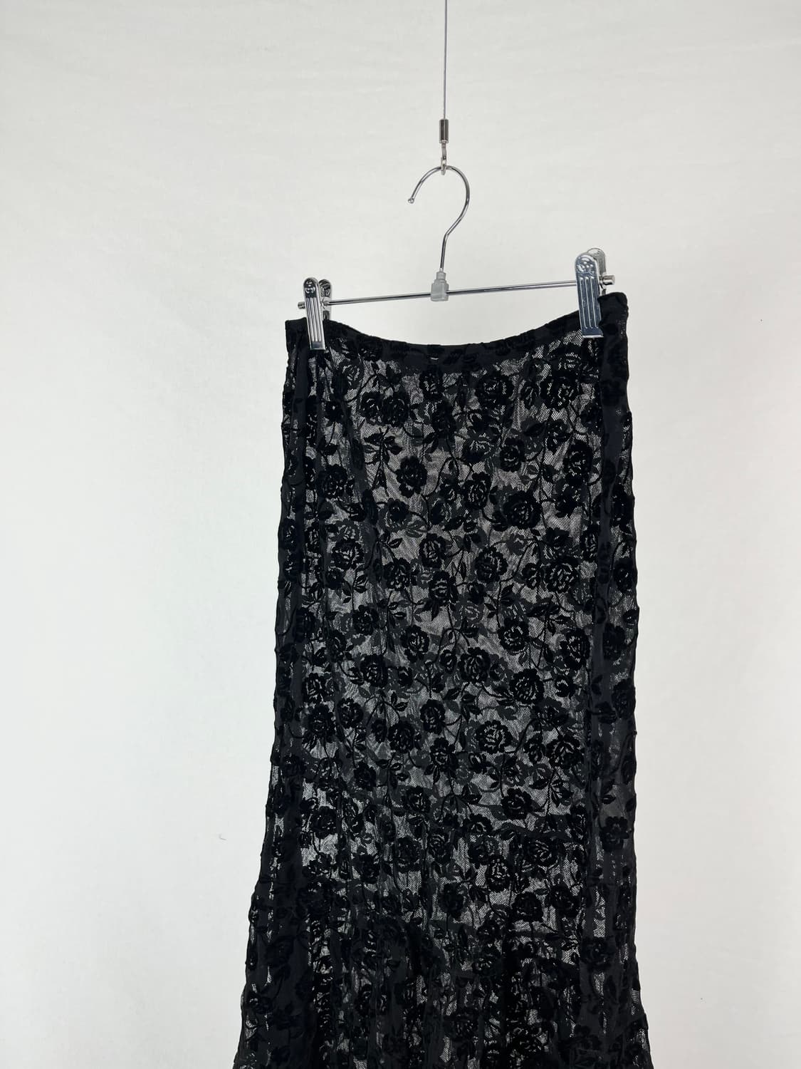 Shizuka Komuro 시스루 플라워 패턴 롱스커트  상품이미지2