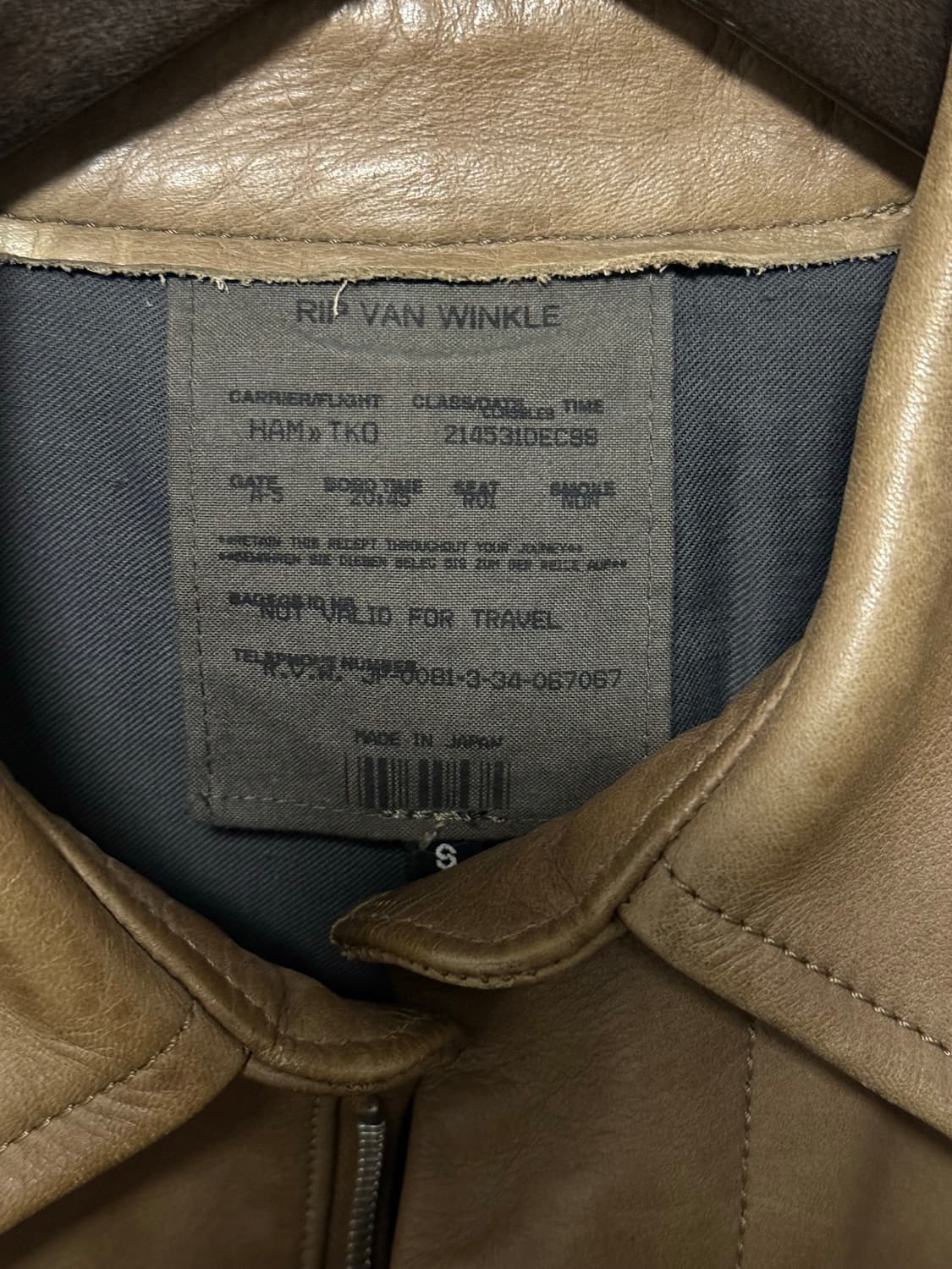 rip van winkle japan 가죽자켓 상품이미지2