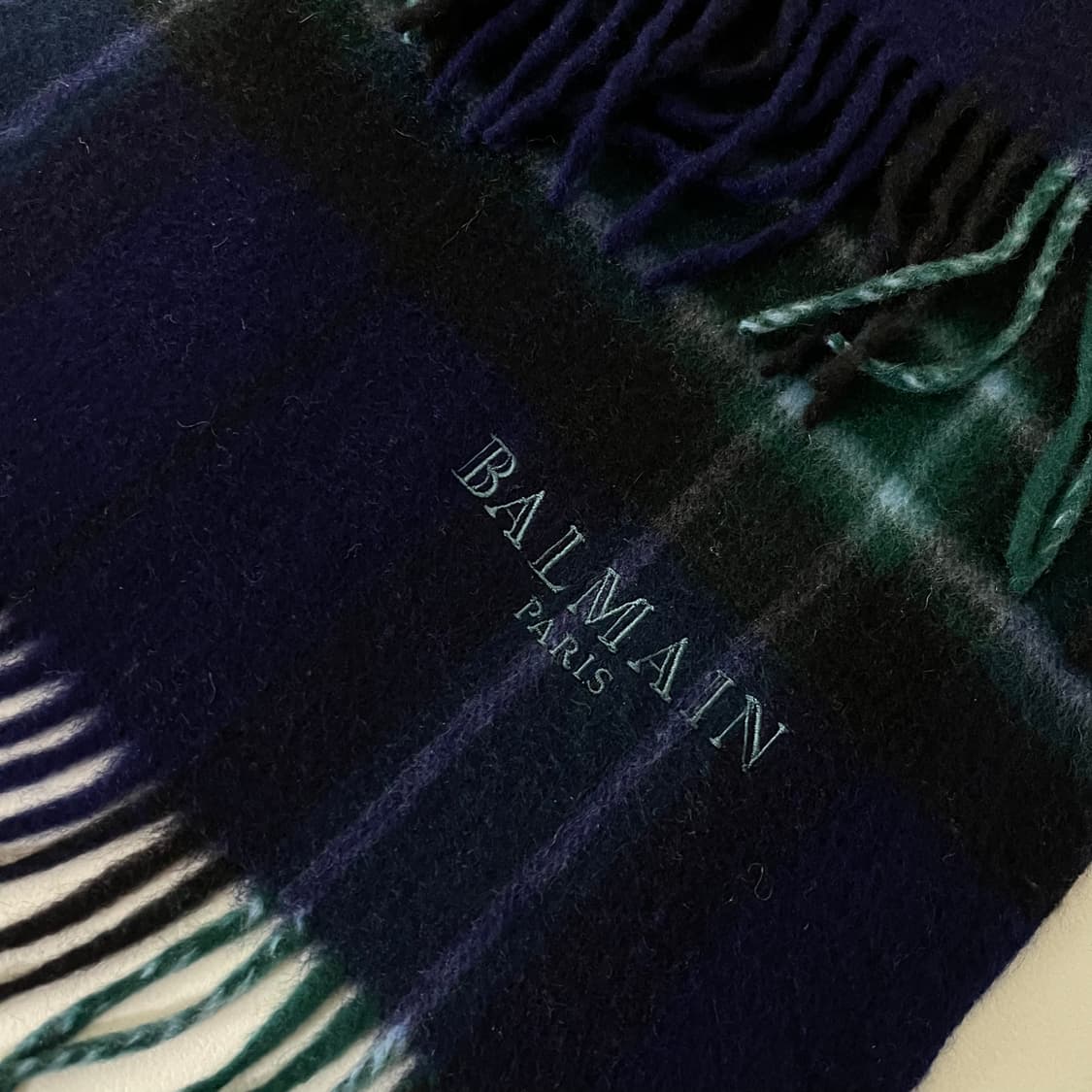 [Balmain] 발망 캐시미어100% 체크 머플러 상품이미지2