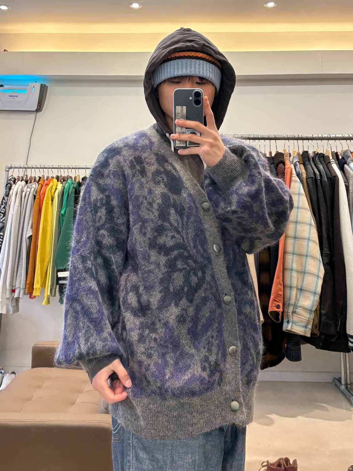 하레 페이즐리 모헤어 가디건 상품이미지8