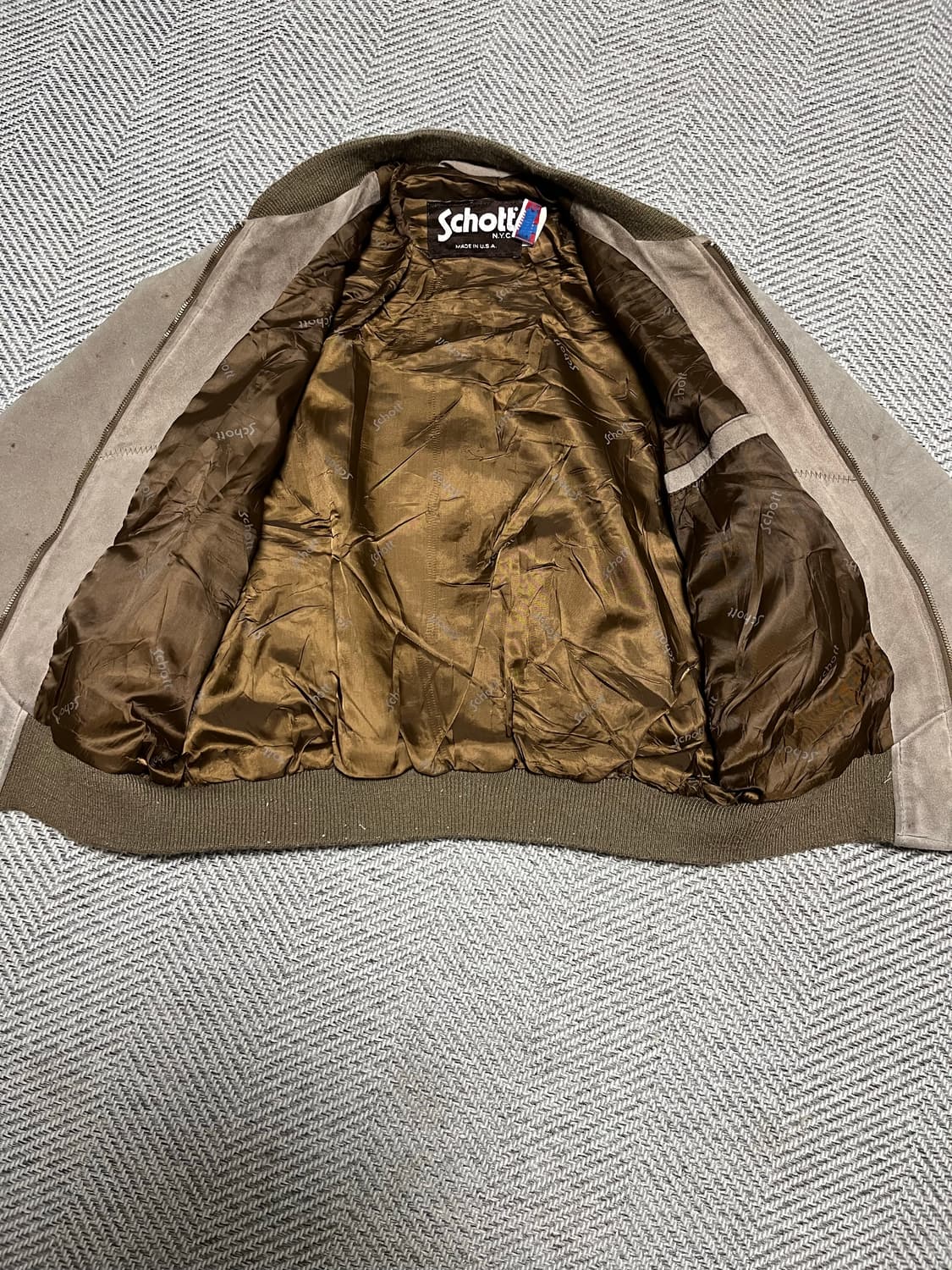 쇼트 스웨이드 봄버 상품이미지3