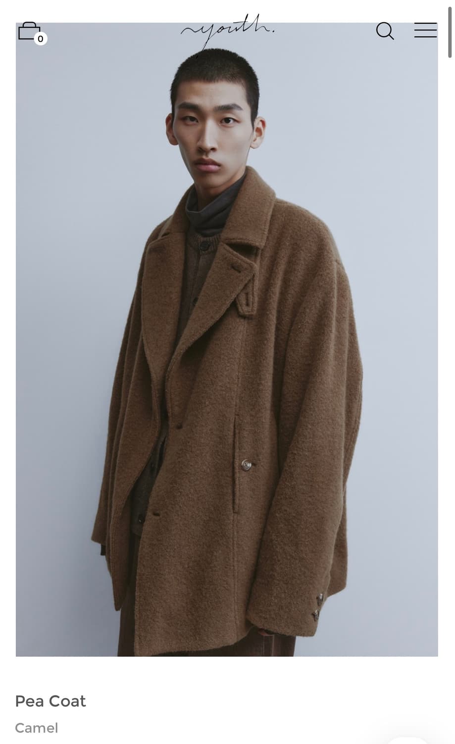 (최종 인하) 유스 피코트 카멜 S 상품이미지1