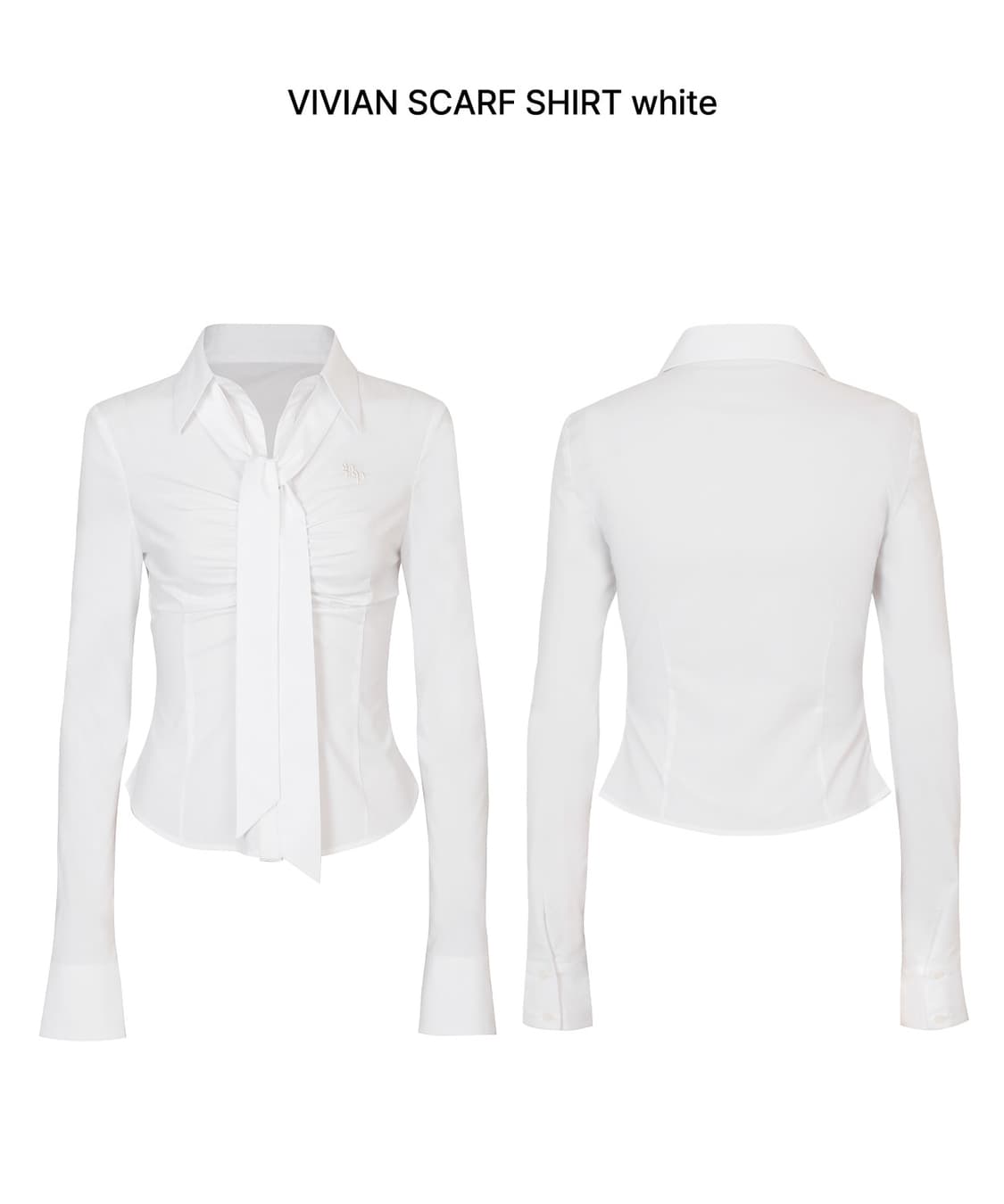 페인오어플레져 비비안 스카프 셔츠 흰색 M 상품이미지1