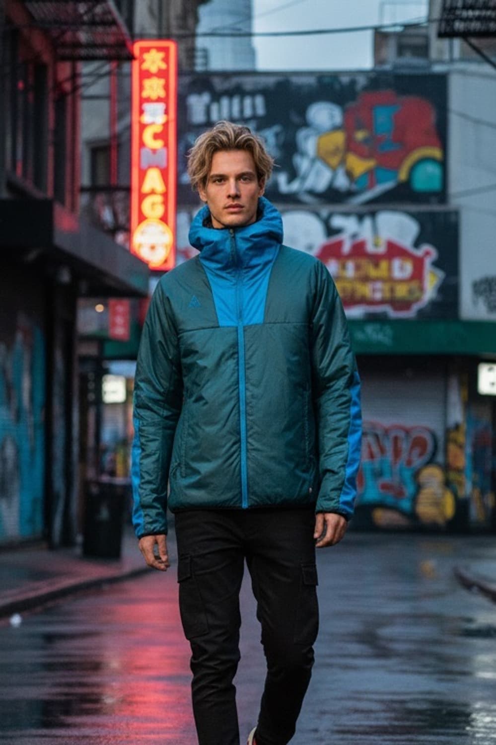 NIKE 나이키 ACG 프리마로프트 패딩 후디드 자켓 터키석/블루 M 상품이미지2