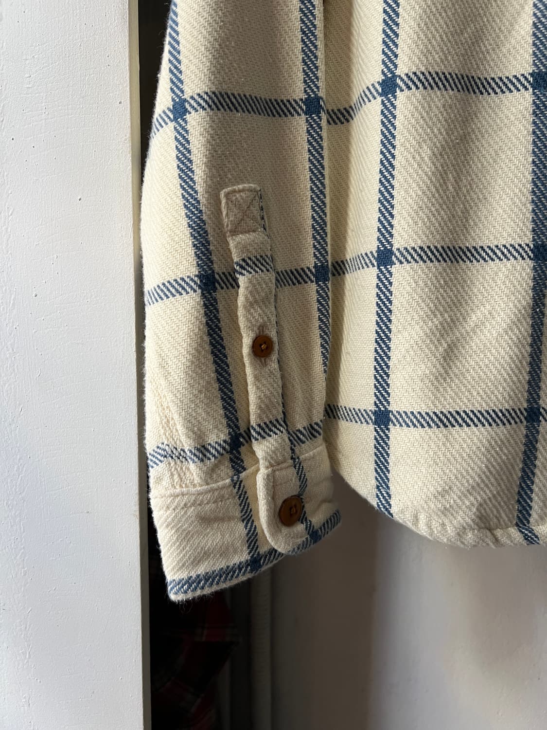 [M]엘엘빈 USA 우먼스 화이트 플란넬 체크셔츠 상품이미지5