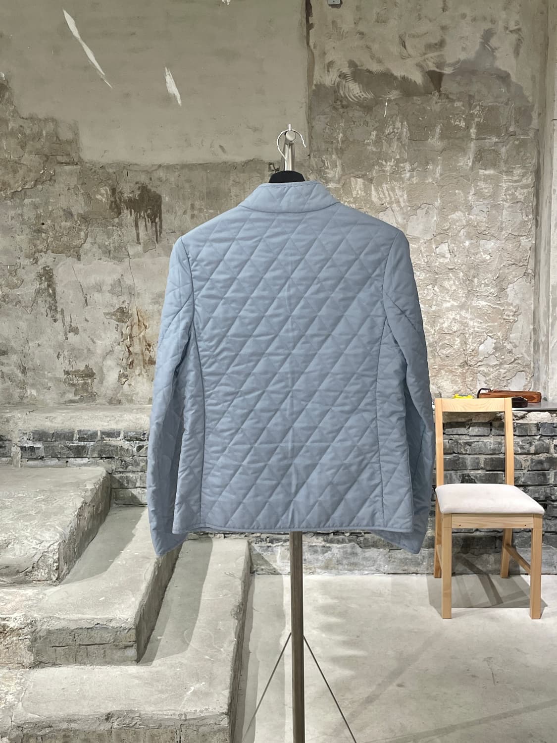 버버리 스카이 블루 버튼 퀼팅 자켓 상품이미지6