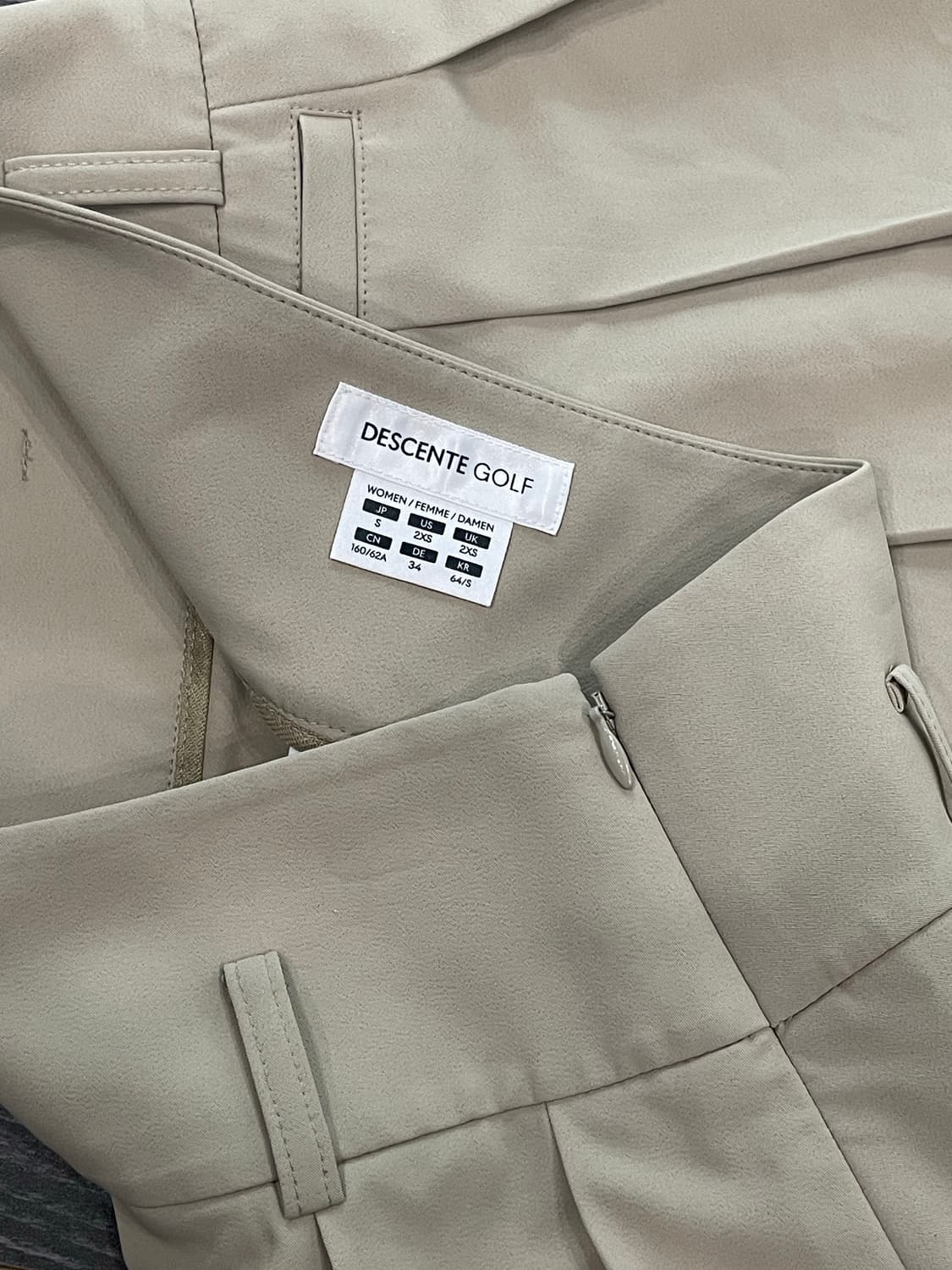 데상트 골프 플리츠 베이지 테니스스커트 치마바지 프레피 상품이미지7