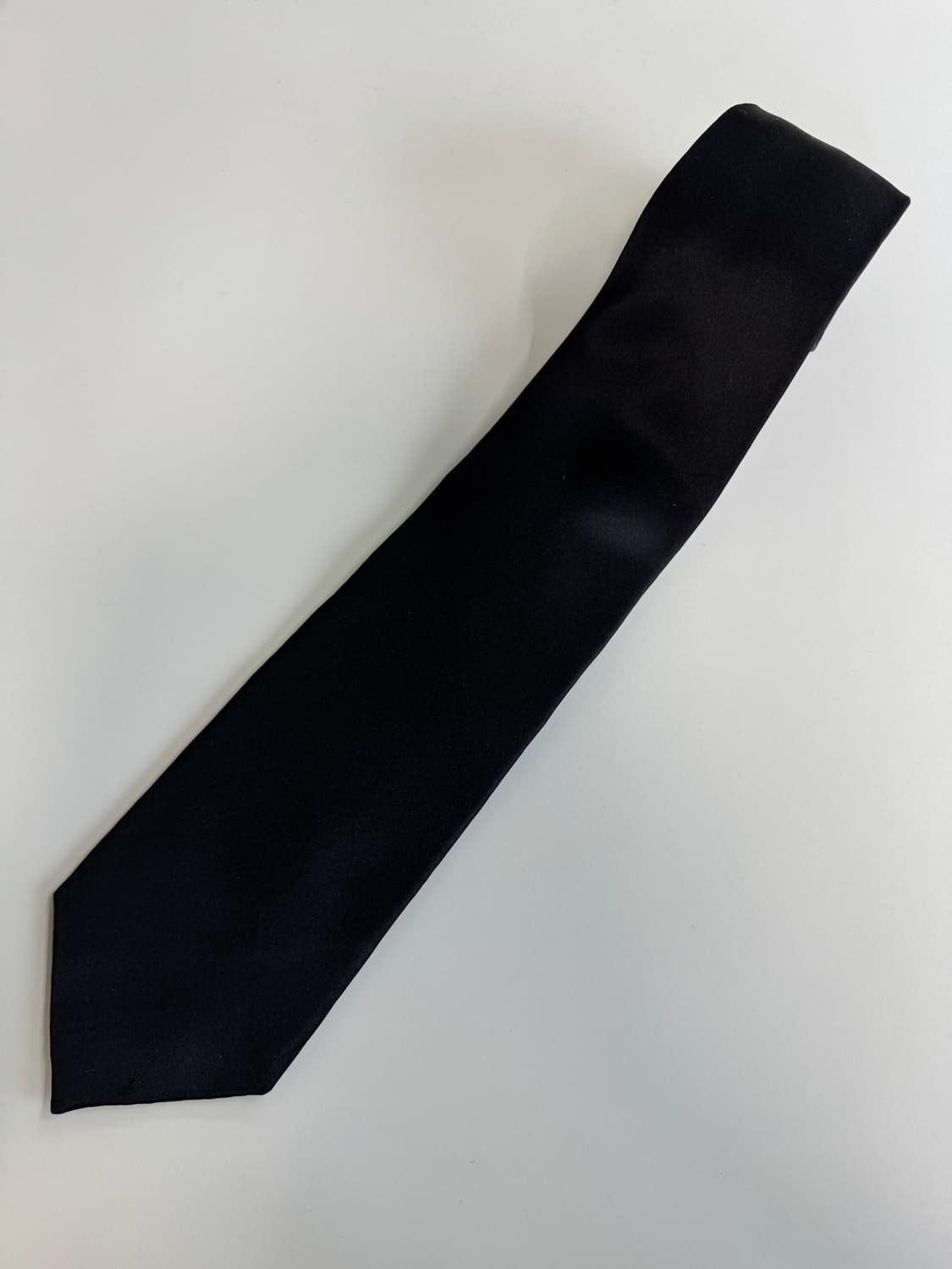 빈티지 블랙 실크 넥타이 9cm 상품이미지1