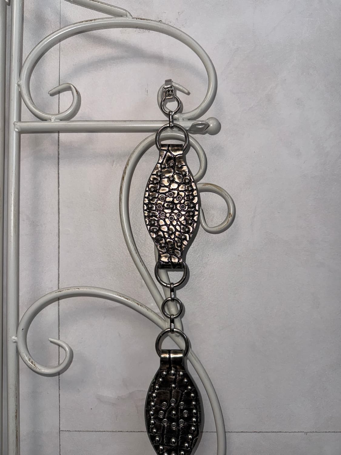 Silver python stud chain belt 상품이미지4