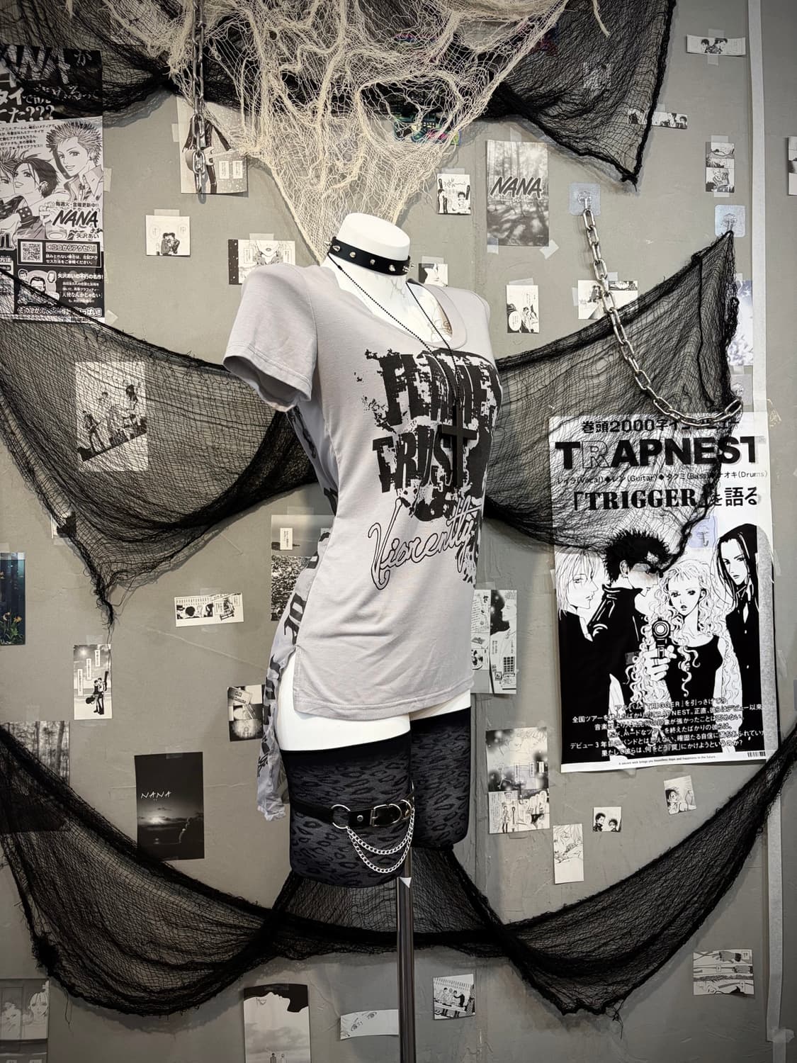 GHOST of HARLEM skull back mesh sleeve 상품이미지5