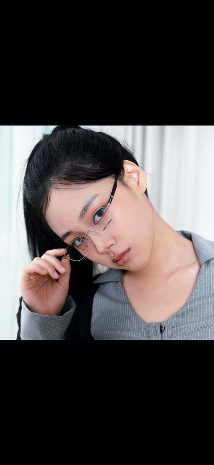 2000 아카이브 비비 THAT 안경 블랙 무테 긱시크 상품이미지5